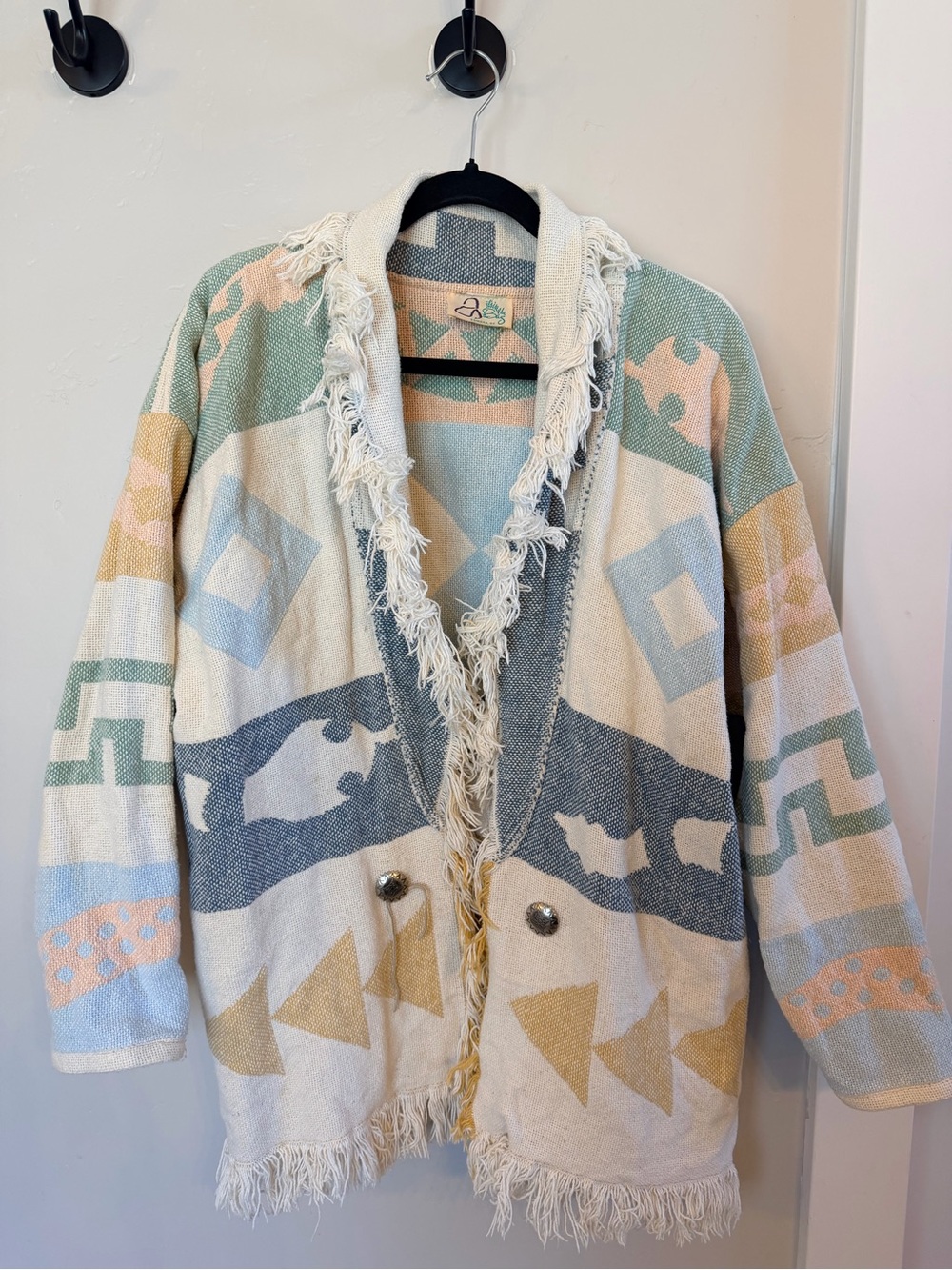 It’s In the Bag Vintage woven western cardigan jacket